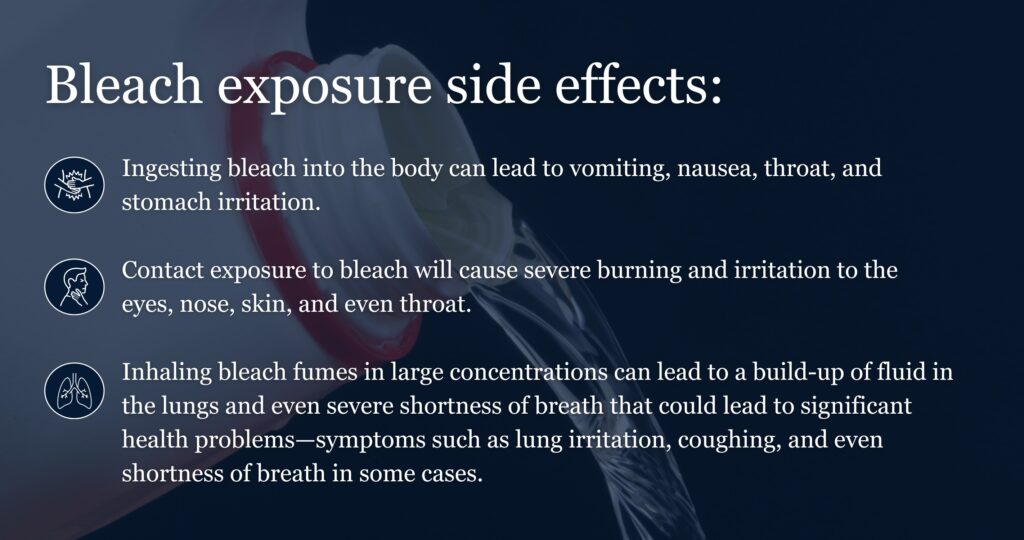 Bleach exposure side effects