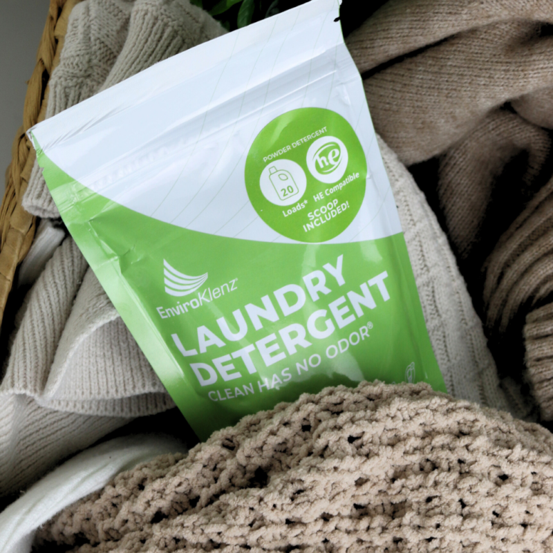 EnviroKlenz Laundry Detergent Between Clothes