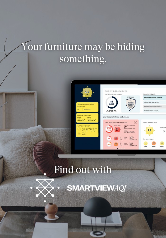 track chemical off-gassing and vocs with enviroklenz smartview aqi